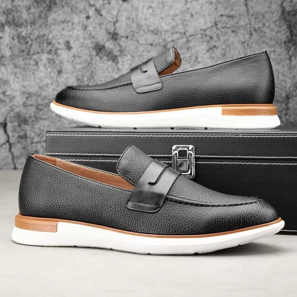 JITAI Mens Loafers Shoes Slip On Driving Shoes Casual Dress Loafer Business Fashion ShoesBlack01