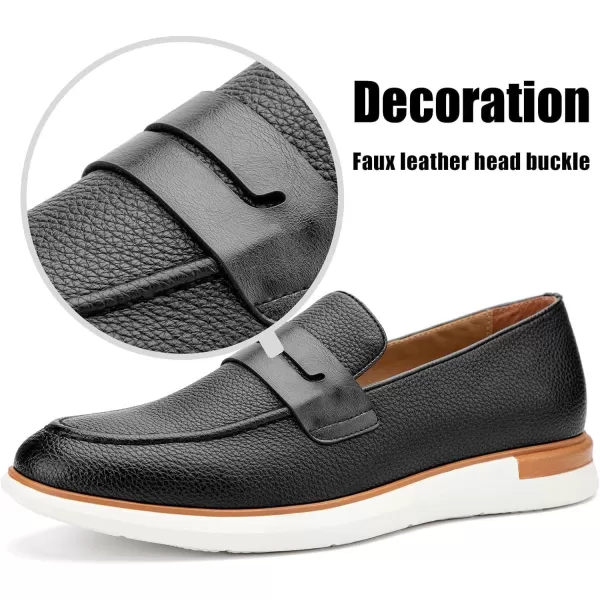 JITAI Mens Loafers Shoes Slip On Driving Shoes Casual Dress Loafer Business Fashion ShoesBlack01