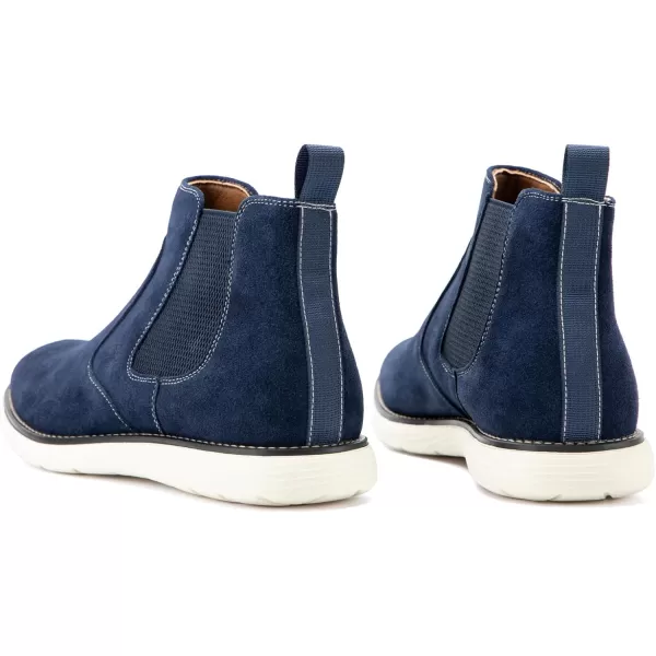 imageJITAI Mens Suede Leather Chelsea Boots Classic Elastic Dress Ankle Boots for MenBlue03