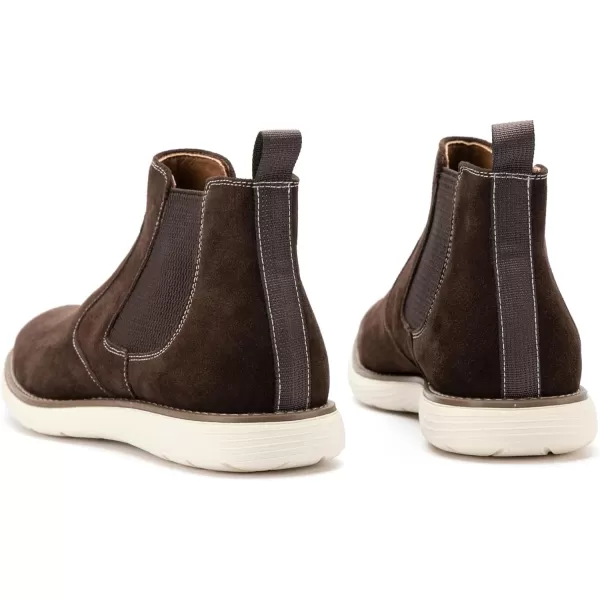 imageJITAI Mens Suede Leather Chelsea Boots Classic Elastic Dress Ankle Boots for MenTan03