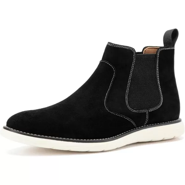 imageJITAI Mens Suede Leather Chelsea Boots Classic Elastic Dress Ankle Boots for MenBlack03