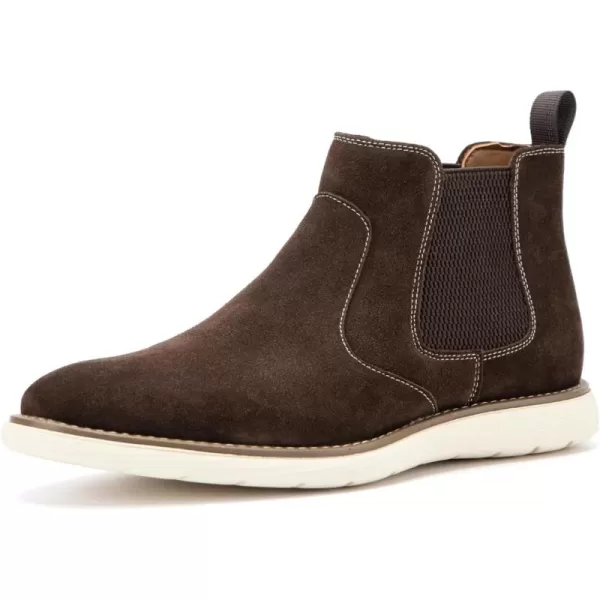 imageJITAI Mens Suede Leather Chelsea Boots Classic Elastic Dress Ankle Boots for MenTan03