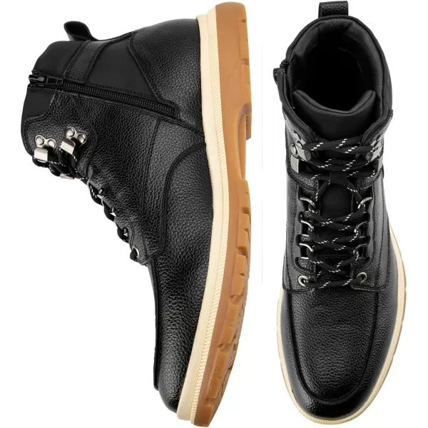 imageJITAI Men Oxford Boots Laceup Casual and Comfortable Mens BootsBlack01