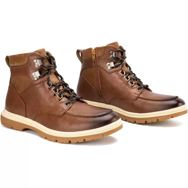 imageJITAI Men Oxford Boots Laceup Casual and Comfortable Mens BootsBrown01