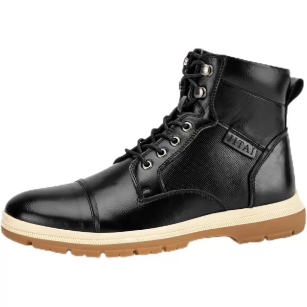 imageJITAI Men Oxford Boots Laceup Casual and Comfortable Mens BootsBlack02