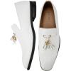 imageJITAI Mens Lindford Moc Toe Bit Slipon Penny Loafer Party ShoesWhite06