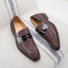 imageJITAI Mens Velvet Loafers Dress Shoes Loafers for Men Tuxedo Suit ShoesRed32