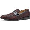 imageJITAI Mens Velvet Loafers Dress Shoes Loafers for Men Tuxedo Suit ShoesRed32
