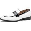 imageJITAI Mens Velvet Loafers Dress Shoes Loafers for Men Tuxedo Suit ShoesWhite39
