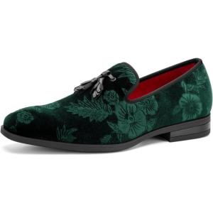 imageJITAI Mens Fashion Loafers Wedding Shoes Loafers for Men Party ShoesGreen30