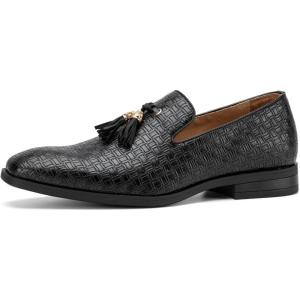 imageJITAI Mens Lindford Moc Toe Bit Slipon Penny Loafer Party ShoesBlack06