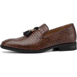 imageJITAI Mens Lindford Moc Toe Bit Slipon Penny Loafer Party ShoesBrown06
