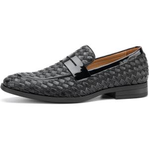 imageJITAI Mens Velvet Loafers Dress Shoes Loafers for Men Tuxedo Suit ShoesBlack39