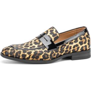 imageJITAI Mens Velvet Loafers Dress Shoes Loafers for Men Tuxedo Suit ShoesBrown41