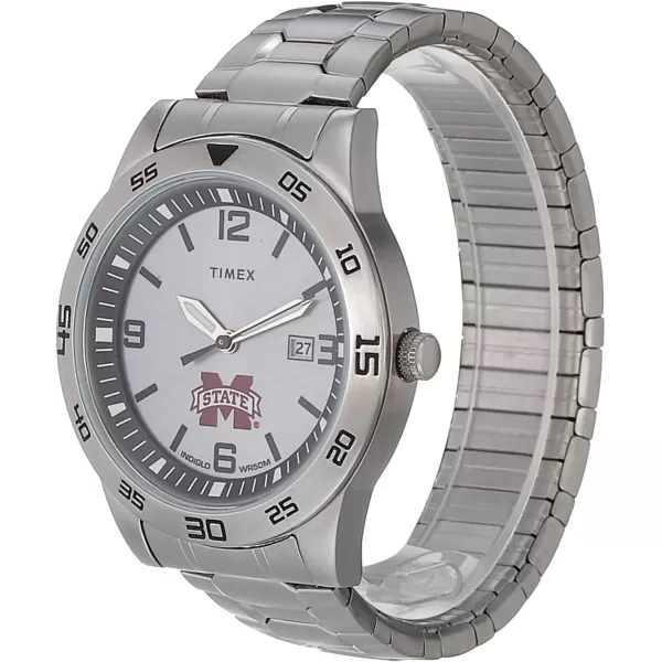 Mens Citation 42mm Quartz Watch with Stainless Steel StrapMississippi State Bulldogs