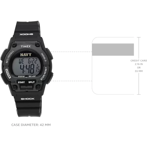 Mens Takeover 42mm Quartz Watch with Resin StrapNavy Midshipmen