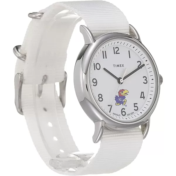 Womens Weekender 38mm Quartz Watch with Fabric StrapKansas Jayhawks