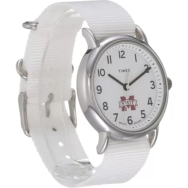 Womens Weekender 38mm Quartz Watch with Fabric StrapMississippi State Bulldogs