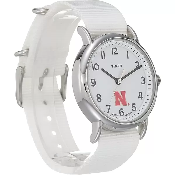 Womens Weekender 38mm Quartz Watch with Fabric StrapNebraska Cornhuskers