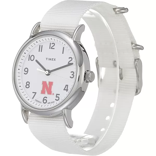 Womens Weekender 38mm Quartz Watch with Fabric StrapNebraska Cornhuskers