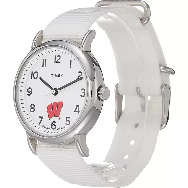 Womens Weekender 38mm Quartz Watch with Fabric StrapWisconsin Badgers