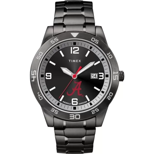 Mens Acclaim 42mm Quartz Watch with Stainless Steel StrapAlabama Crimson Tide