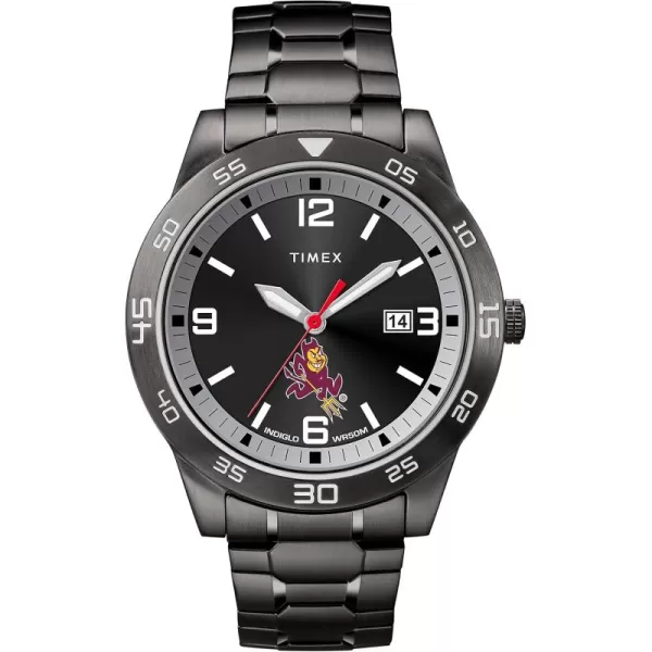 Mens Acclaim 42mm Quartz Watch with Stainless Steel StrapArizona State Sun Devils