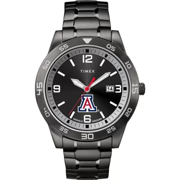 Mens Acclaim 42mm Quartz Watch with Stainless Steel StrapArizona Wildcats
