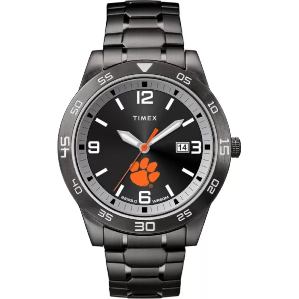 Mens Acclaim 42mm Quartz Watch with Stainless Steel StrapClemson Tigers