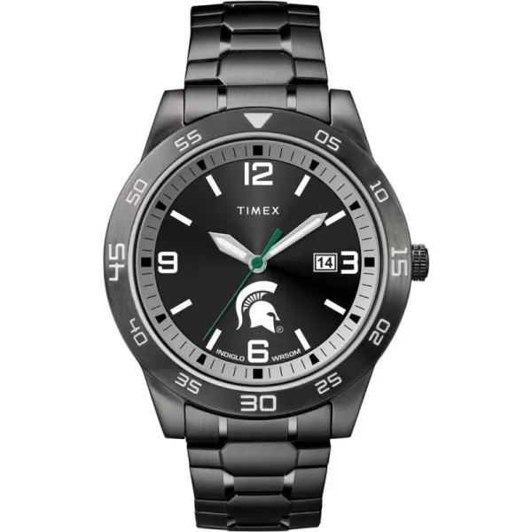 Mens Acclaim 42mm Quartz Watch with Stainless Steel StrapMichigan State Spartans