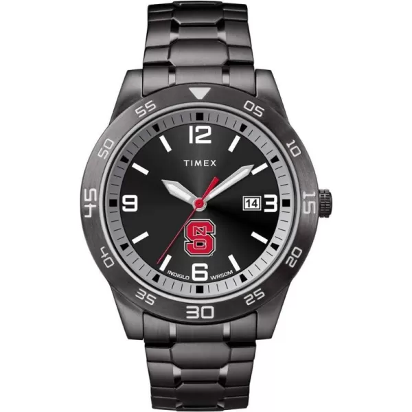 Mens Acclaim 42mm Quartz Watch with Stainless Steel StrapNC State Wolfpack