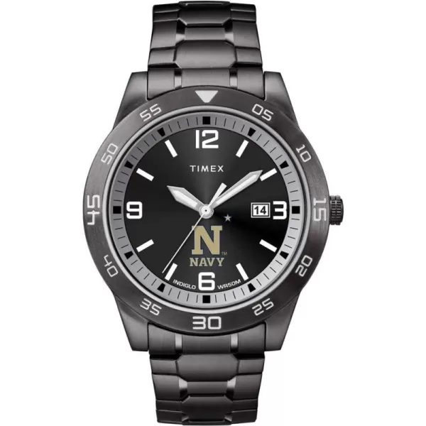 Mens Acclaim 42mm Quartz Watch with Stainless Steel StrapNavy Midshipmen