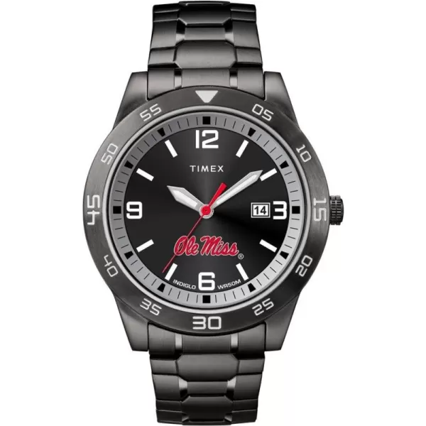 Mens Acclaim 42mm Quartz Watch with Stainless Steel StrapOle Miss Rebels