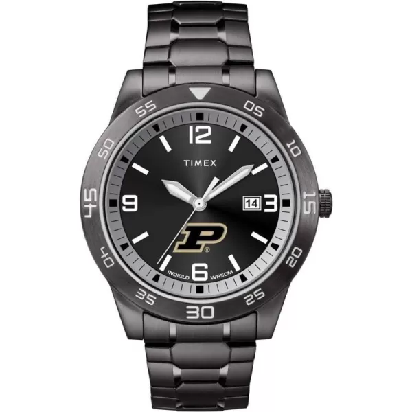 Mens Acclaim 42mm Quartz Watch with Stainless Steel StrapPurdue Boilermakers