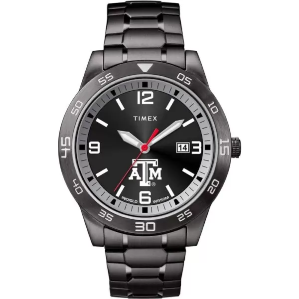 Mens Acclaim 42mm Quartz Watch with Stainless Steel StrapTexas AM Aggies
