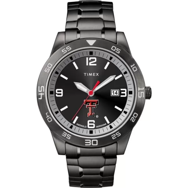 Mens Acclaim 42mm Quartz Watch with Stainless Steel StrapTexas Tech Red Raiders