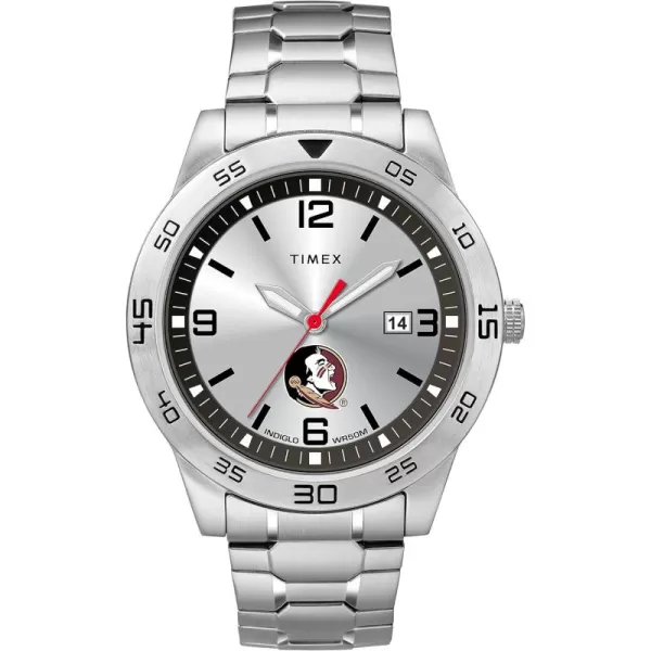 Mens Citation 42mm Quartz Watch with Stainless Steel StrapFlorida State Seminoles