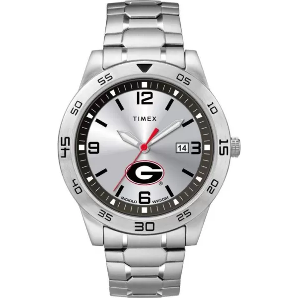 Mens Citation 42mm Quartz Watch with Stainless Steel StrapGeorgia Bulldogs
