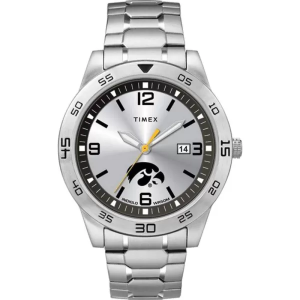 Mens Citation 42mm Quartz Watch with Stainless Steel StrapIowa Hawkeyes