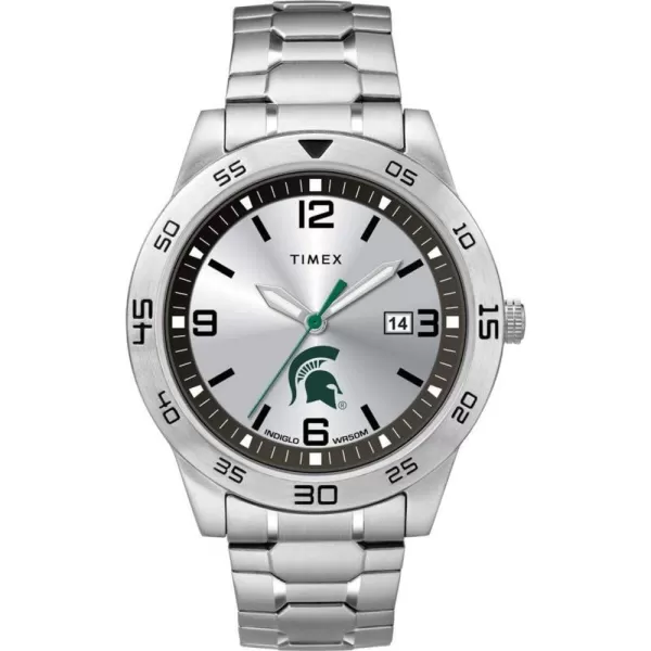 Mens Citation 42mm Quartz Watch with Stainless Steel StrapMichigan State Spartans