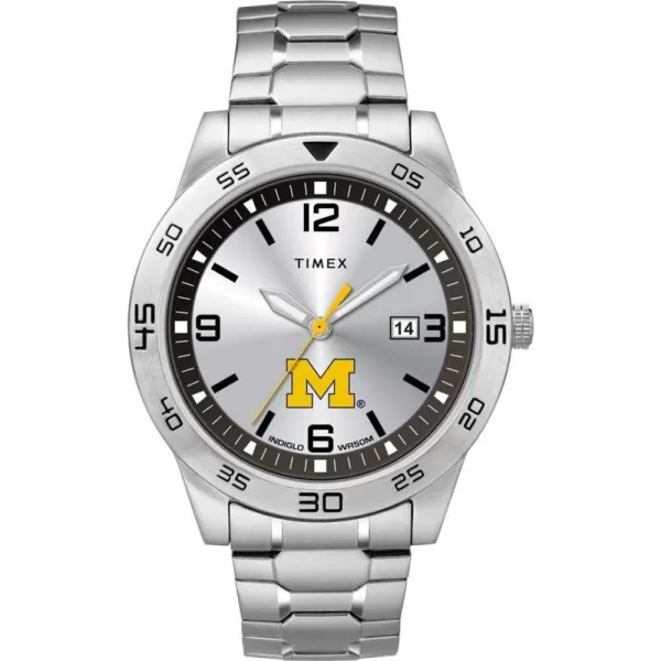 Mens Citation 42mm Quartz Watch with Stainless Steel StrapMichigan Wolverines