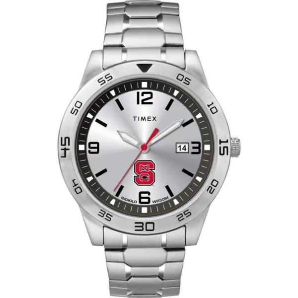 Mens Citation 42mm Quartz Watch with Stainless Steel StrapNC State Wolfpack