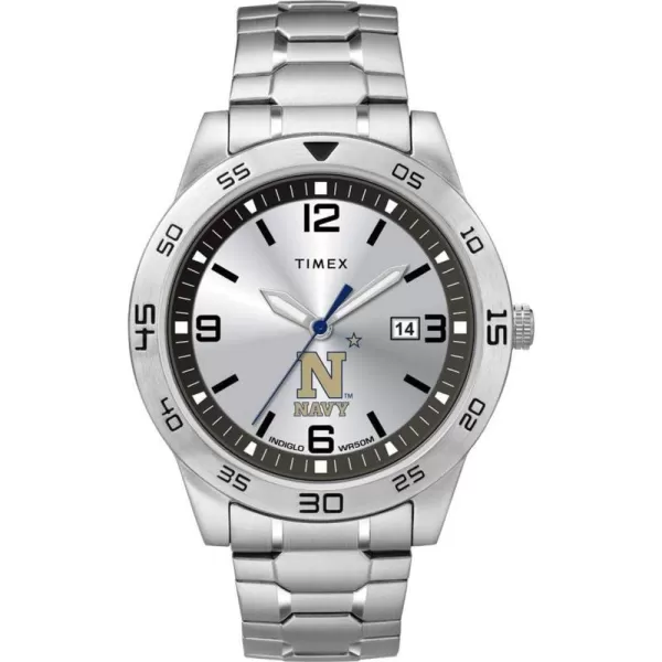 Mens Citation 42mm Quartz Watch with Stainless Steel StrapNavy Midshipmen