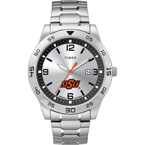 Mens Citation 42mm Quartz Watch with Stainless Steel StrapOklahoma State Cowboys