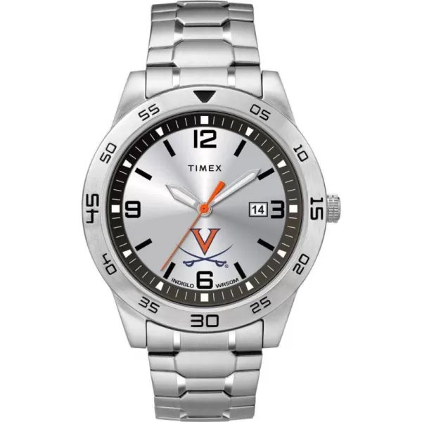 Mens Citation 42mm Quartz Watch with Stainless Steel StrapVirginia Cavaliers