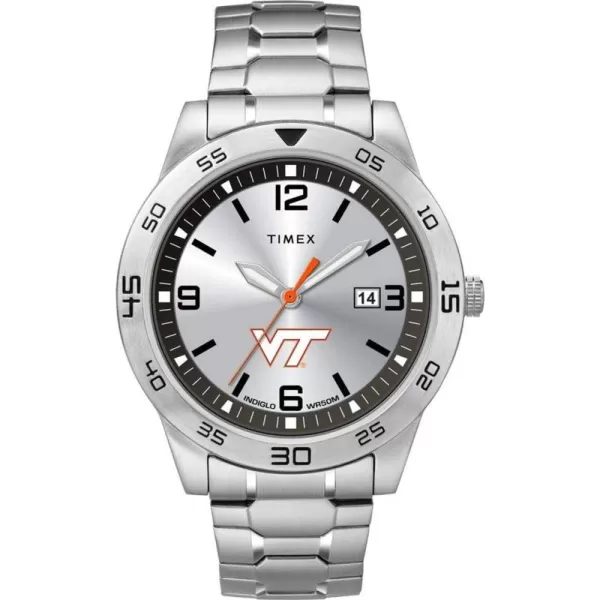 Mens Citation 42mm Quartz Watch with Stainless Steel StrapVirginia Tech Hokies