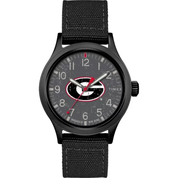 Mens Collegiate Scout 40mm Quartz Fabric StrapGeorgia Bulldogs