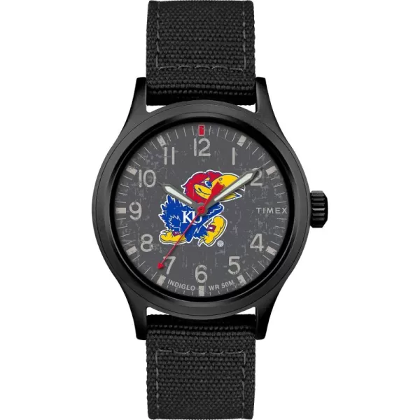 Mens Collegiate Scout 40mm Quartz Fabric StrapKansas Jayhawks