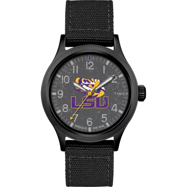 Mens Collegiate Scout 40mm Quartz Fabric StrapLSU Tigers
