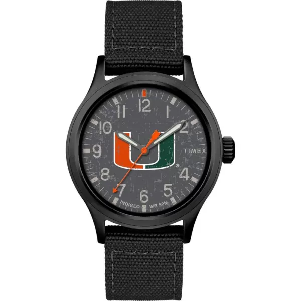 Mens Collegiate Scout 40mm Quartz Fabric StrapMiami Hurricanes